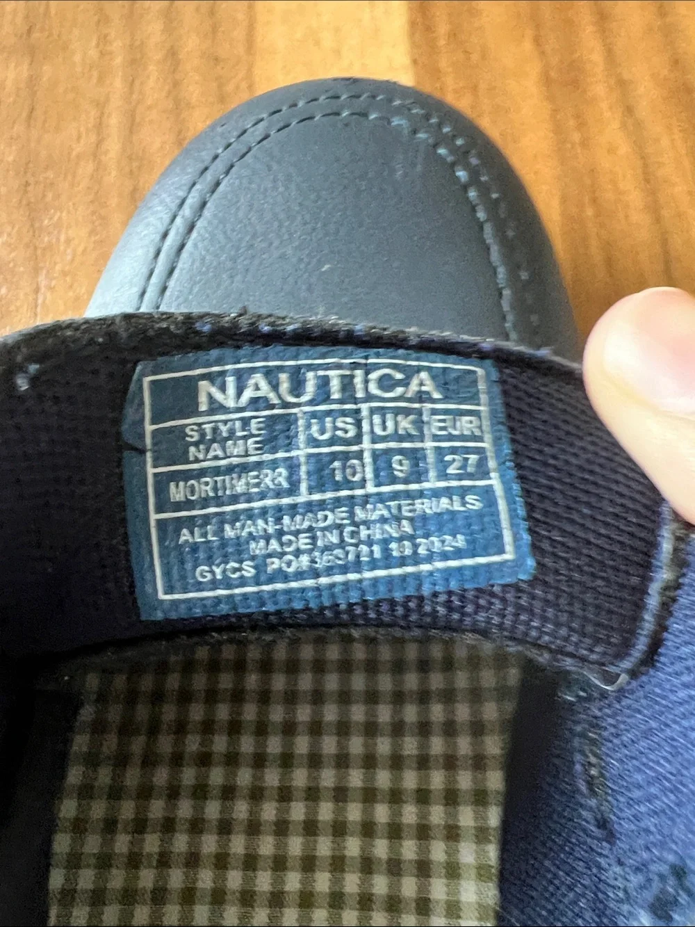 Nautica Boys Navy Blue Penny Loafers Size 10 Velcro Dress Shoes School Uniform